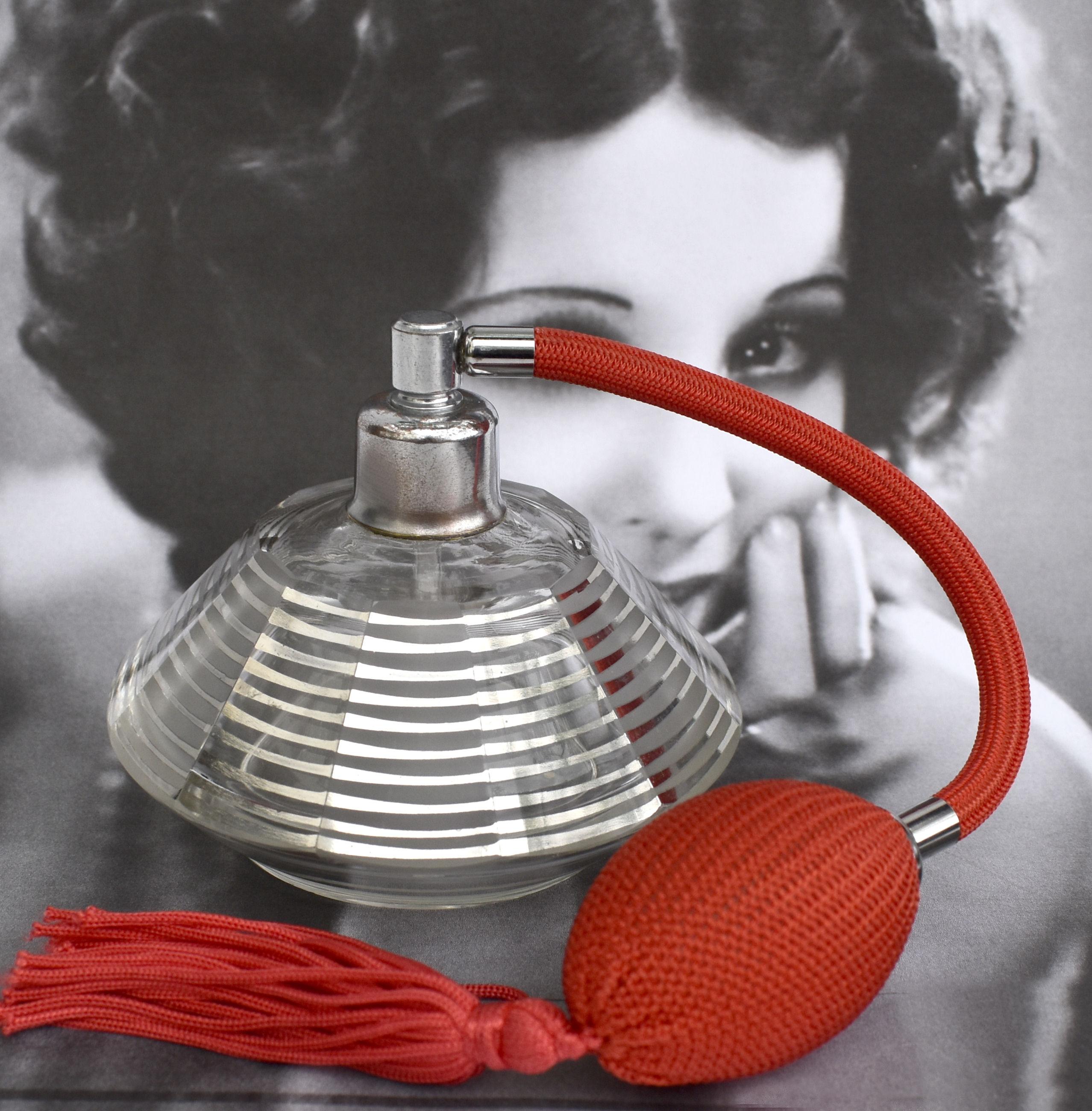 British Art Deco Original English Ladies Perfume Atomizer, c1930's For Sale