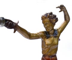 Figura originale Art Deco 'Il giostraio' di Josef Lorenzl, 1930 ca.