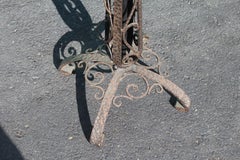 Art Deco, Original, Floor Lamp, Iron and New Glass Shade