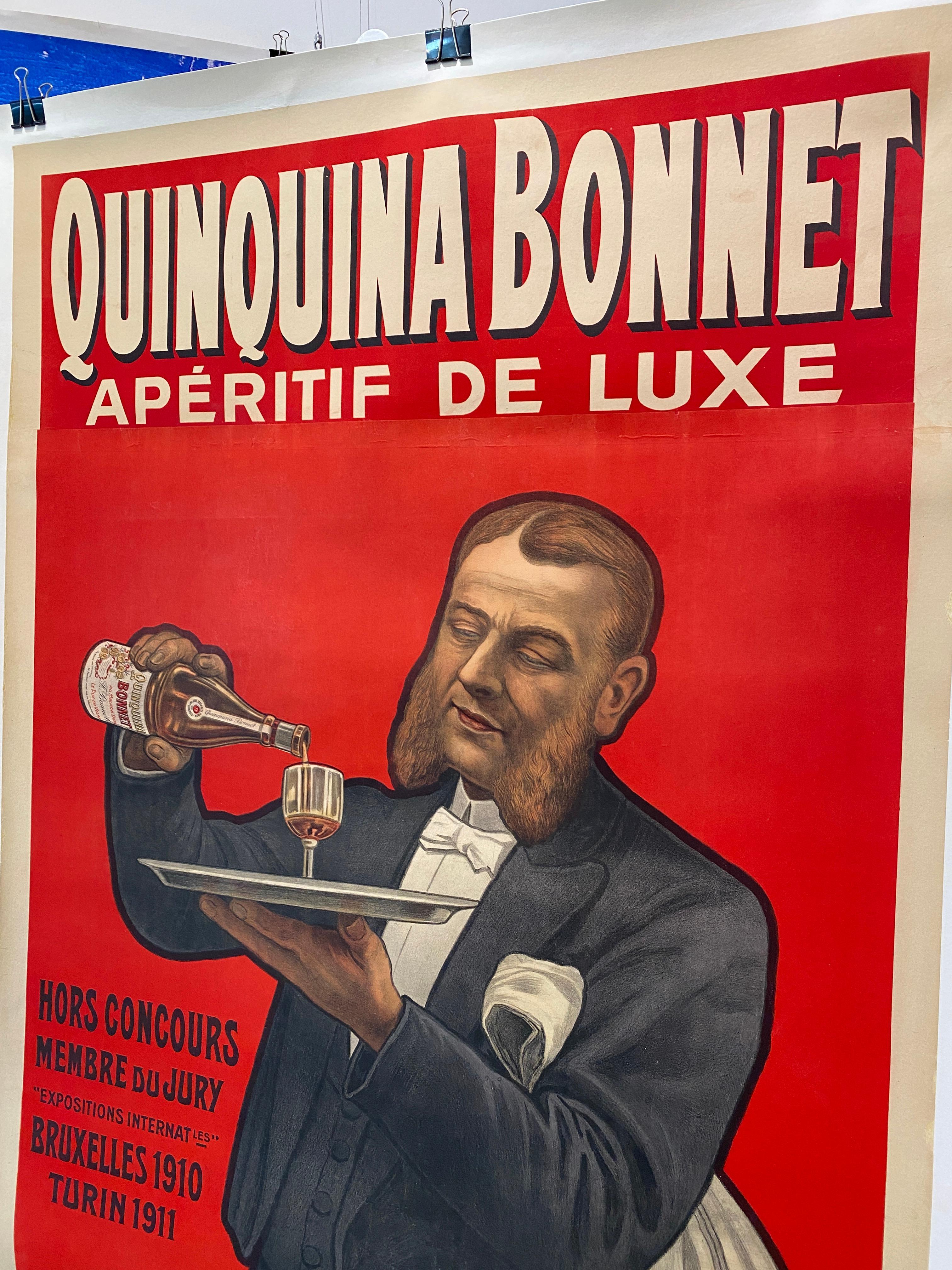Art Deco Original französisches Plakat, 'Quinquina Bonnet Apéritif De Luxe' ca. 1925 (Art déco) im Angebot