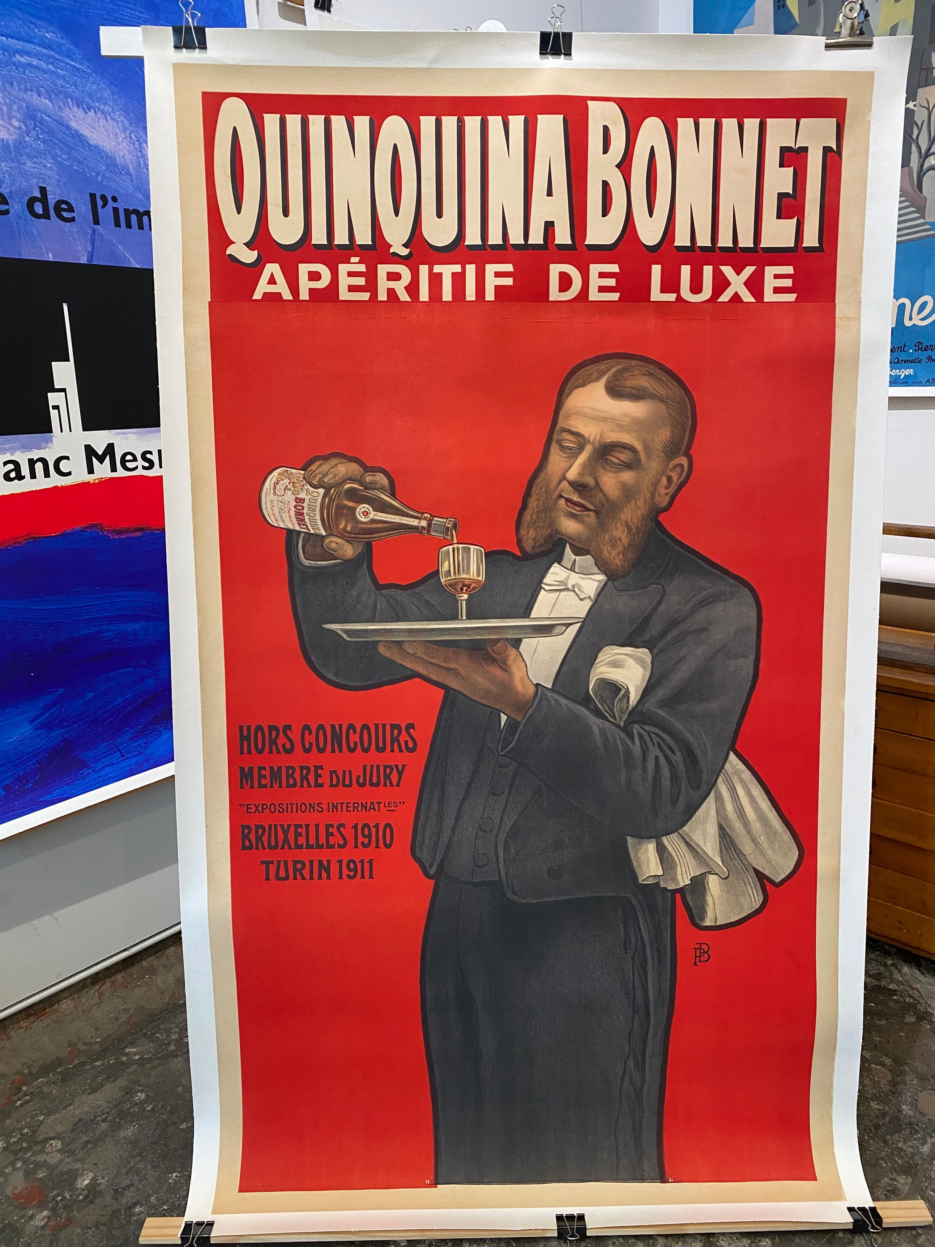 Art Deco Original französisches Plakat, 'Quinquina Bonnet Apéritif De Luxe' ca. 1925 im Zustand „Gut“ im Angebot in Melbourne, Victoria