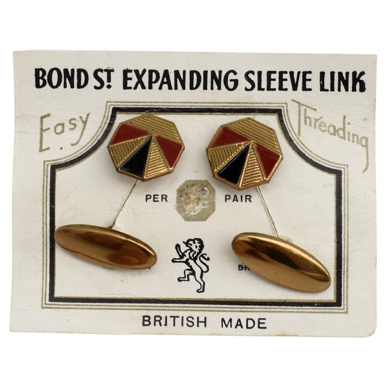 Curated visual reference: Gallery Detail: Art Deco Original Gentleman S Pair Of Enamel Gents Cufflinks