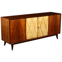 Art Deco Original Italian Cabinet in Buxus and Wood, 1930s