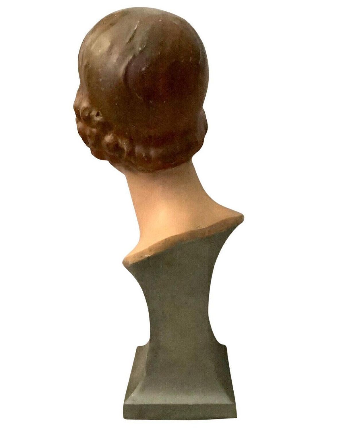 Art Deco Original 'Josella Hats' Mannequin Head Shop Display, English, c1930s 3