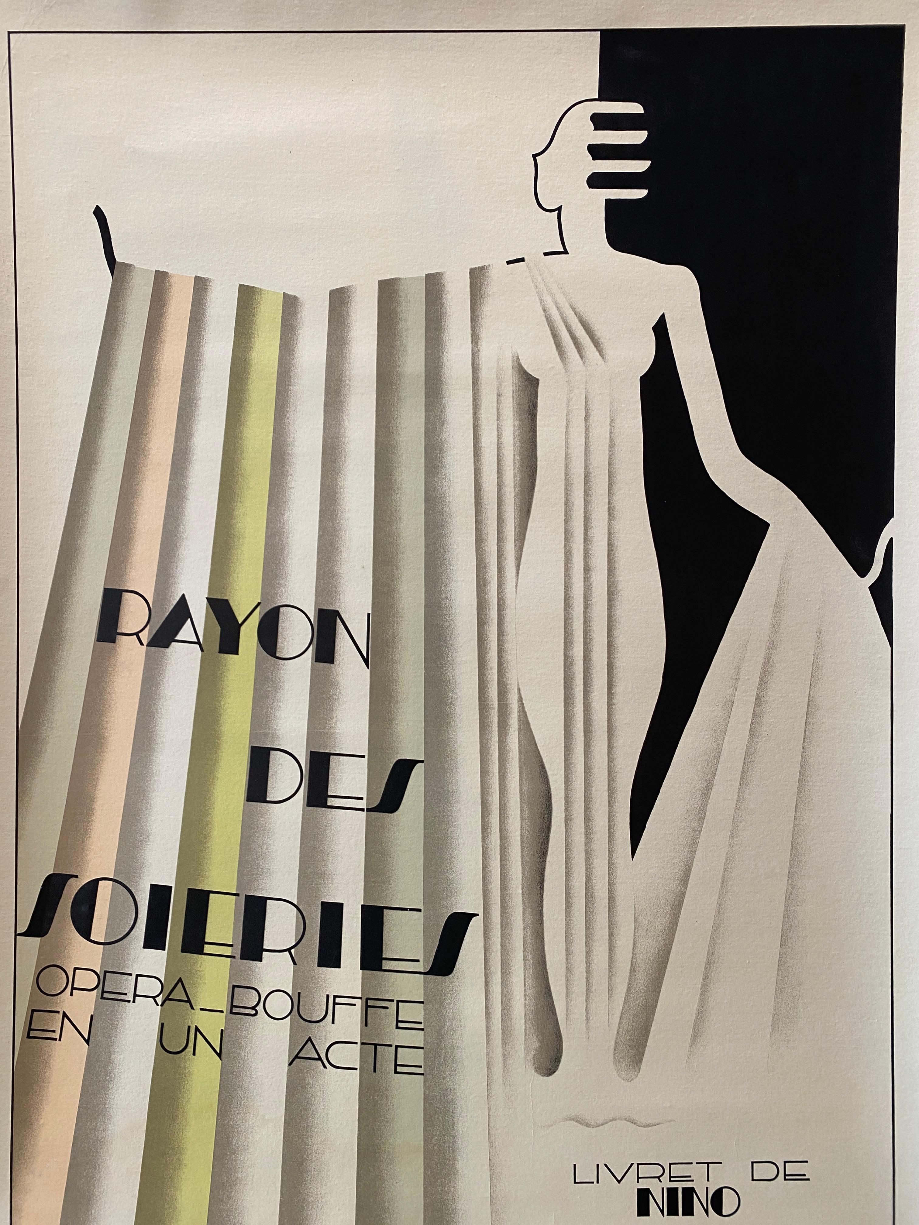 Mid-20th Century Art-Deco Original Poster RAYON DES SOLERIES by Maurice Dufrene, 1930 For Sale
