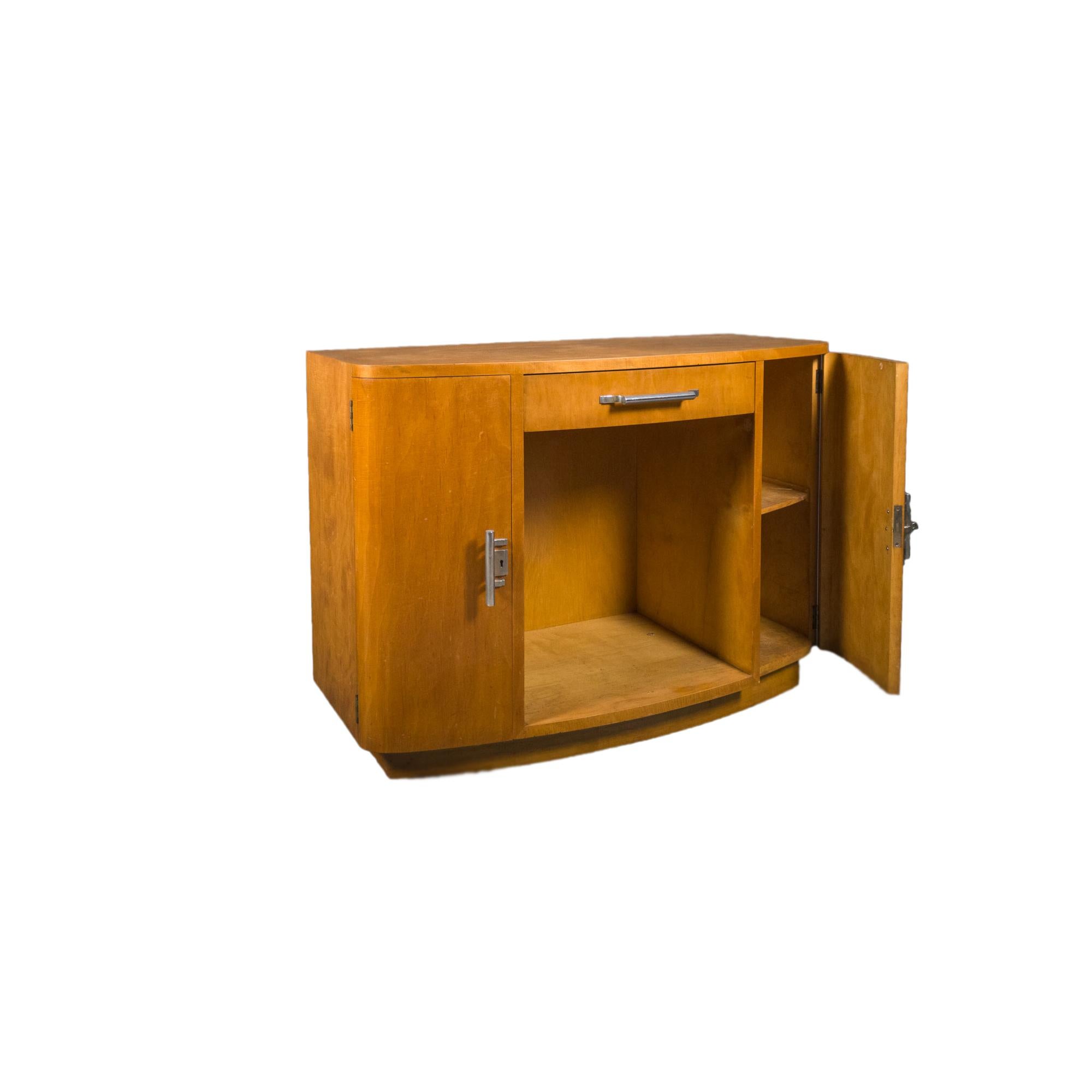 Art Deco Spruce Wood Original Vanity Console, 20th Century  In Good Condition For Sale In Lisbon, PT