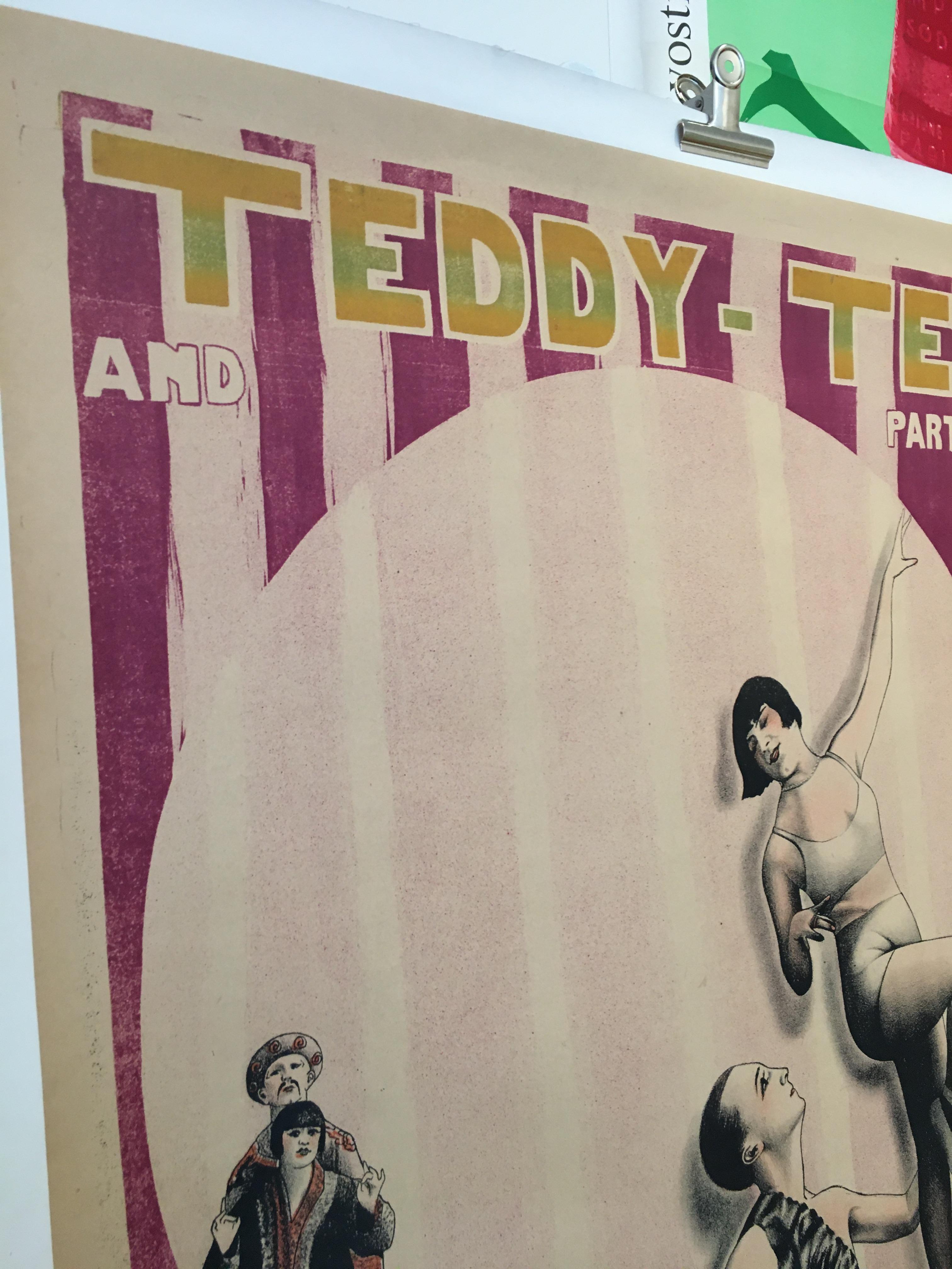 Art déco Affiche d'origine de cirque français Art Déco vintage « Teddy-Ted And Partner », 1926 en vente