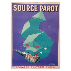 Art Deco Original Antique Poster, “Source Parot”, 1920