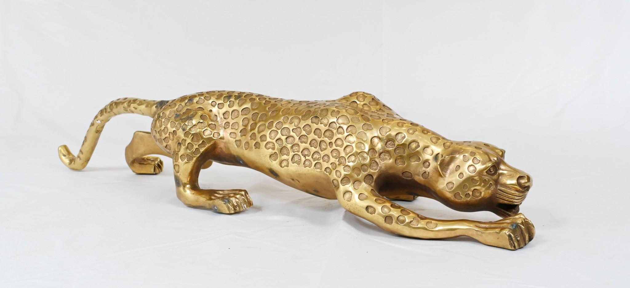 Art Deco Ormolu Panther Statue Cat Leopard Casting For Sale 2