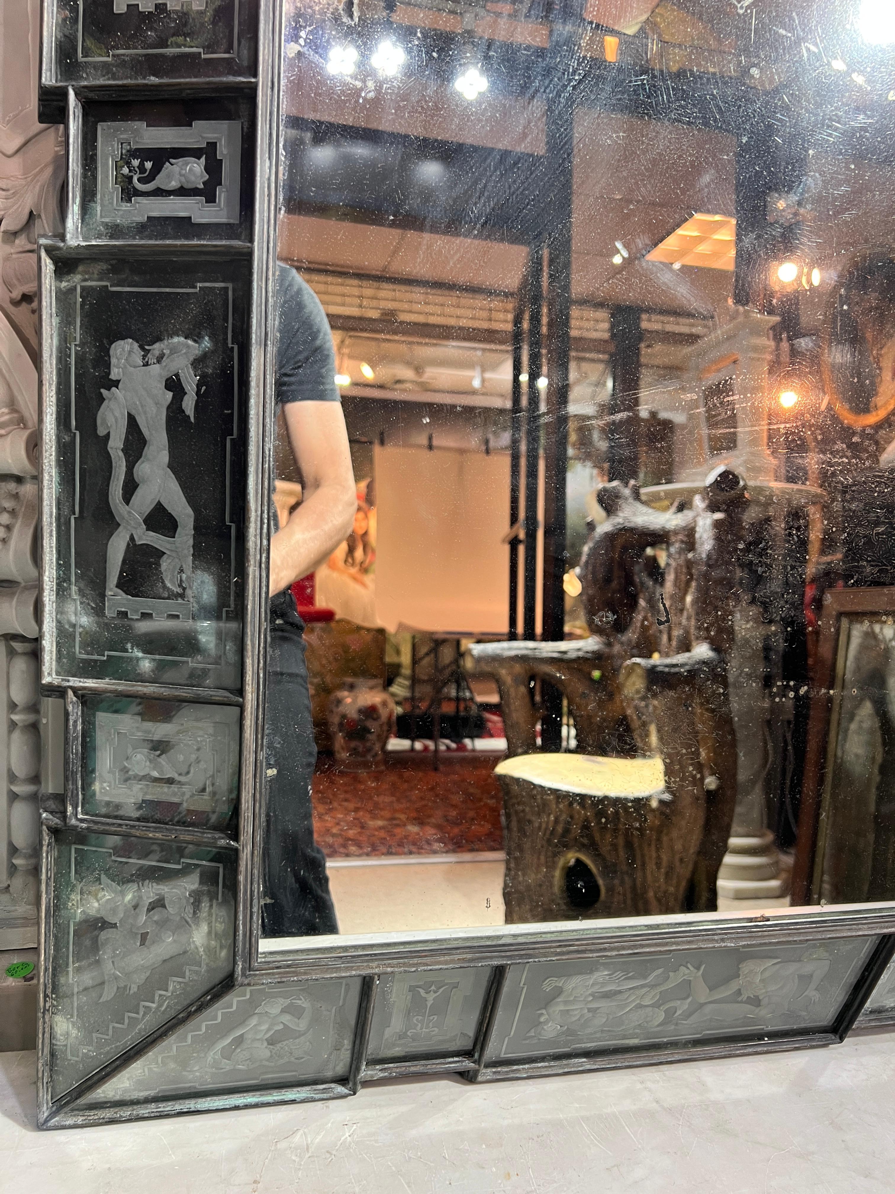 Art Deco Orrefors Mirror from Swedish Oceanliner For Sale 10