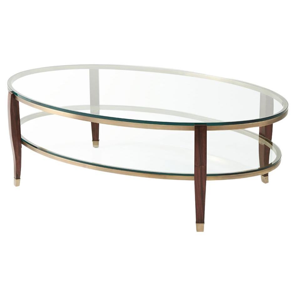 Art Deco Oval Coffee Table For Sale