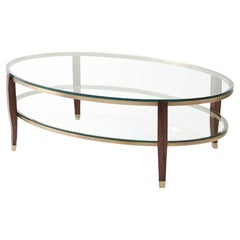 Retro Art Deco Oval Coffee Table