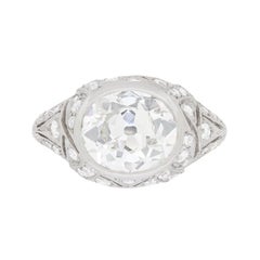 diamond cluster dress rings Art Deco Oval Diamond Cluster Dress Ring, circa 1920s