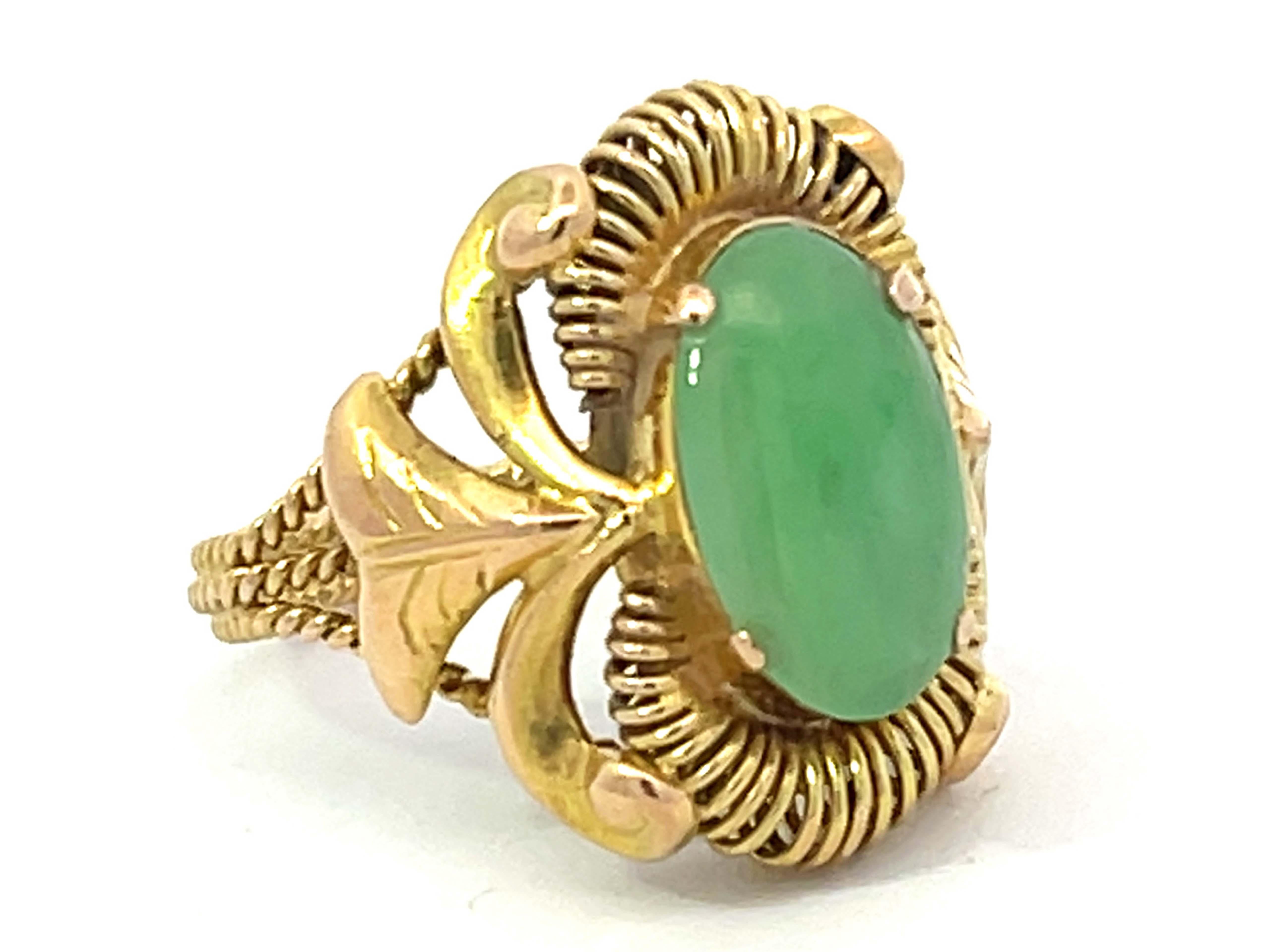 white gold jade ring