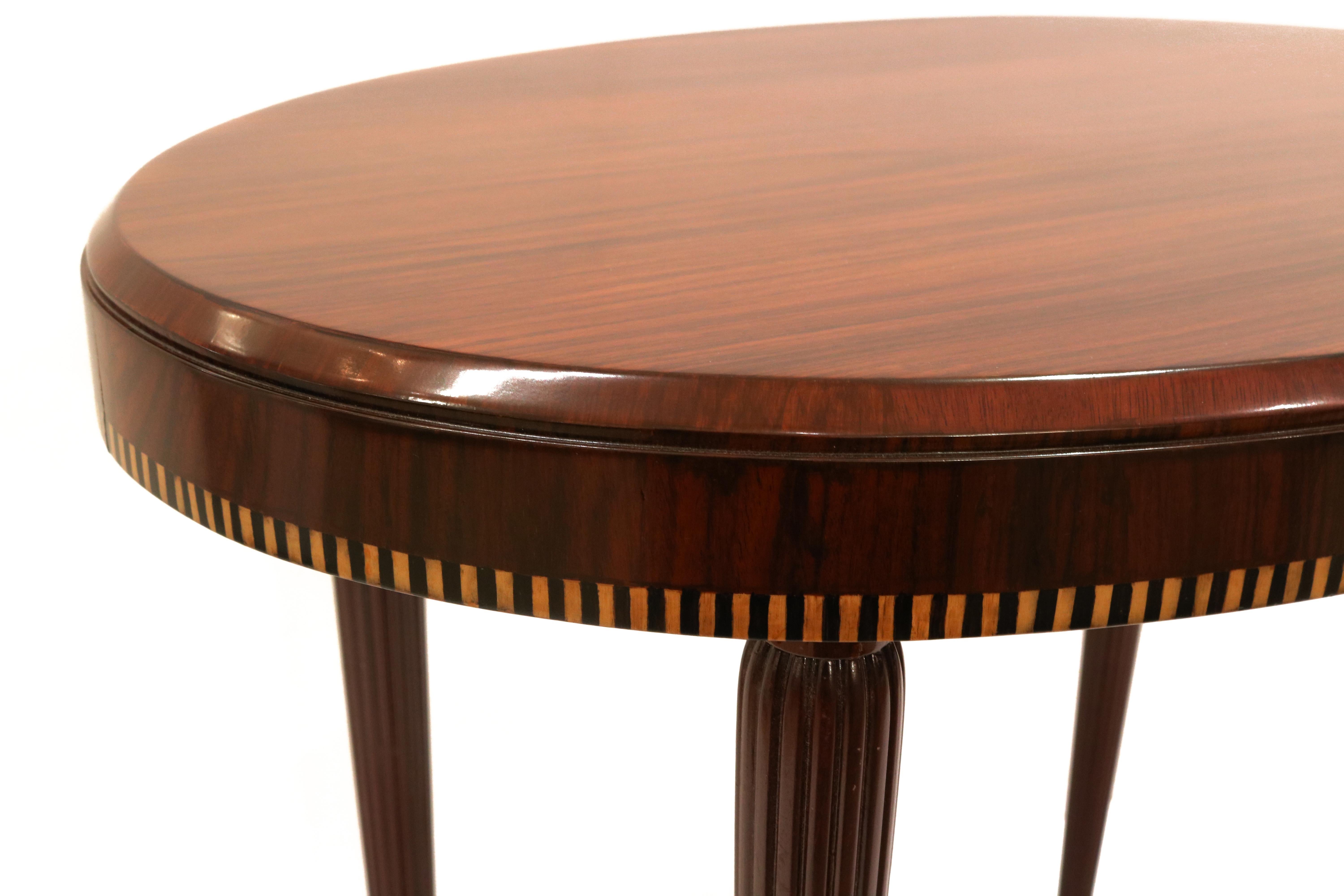 Table de lampe ovale art déco Bon état - En vente à New York, NY
