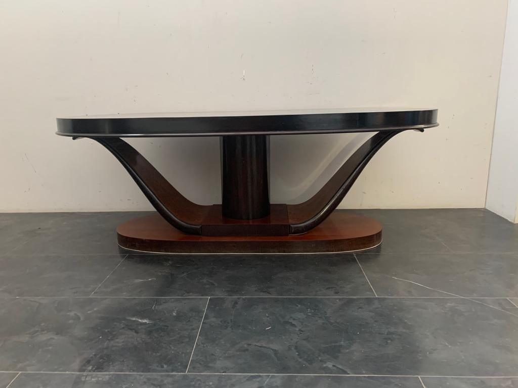 Art Deco Oval Mahogany Dining Table In Good Condition For Sale In Montelabbate, PU