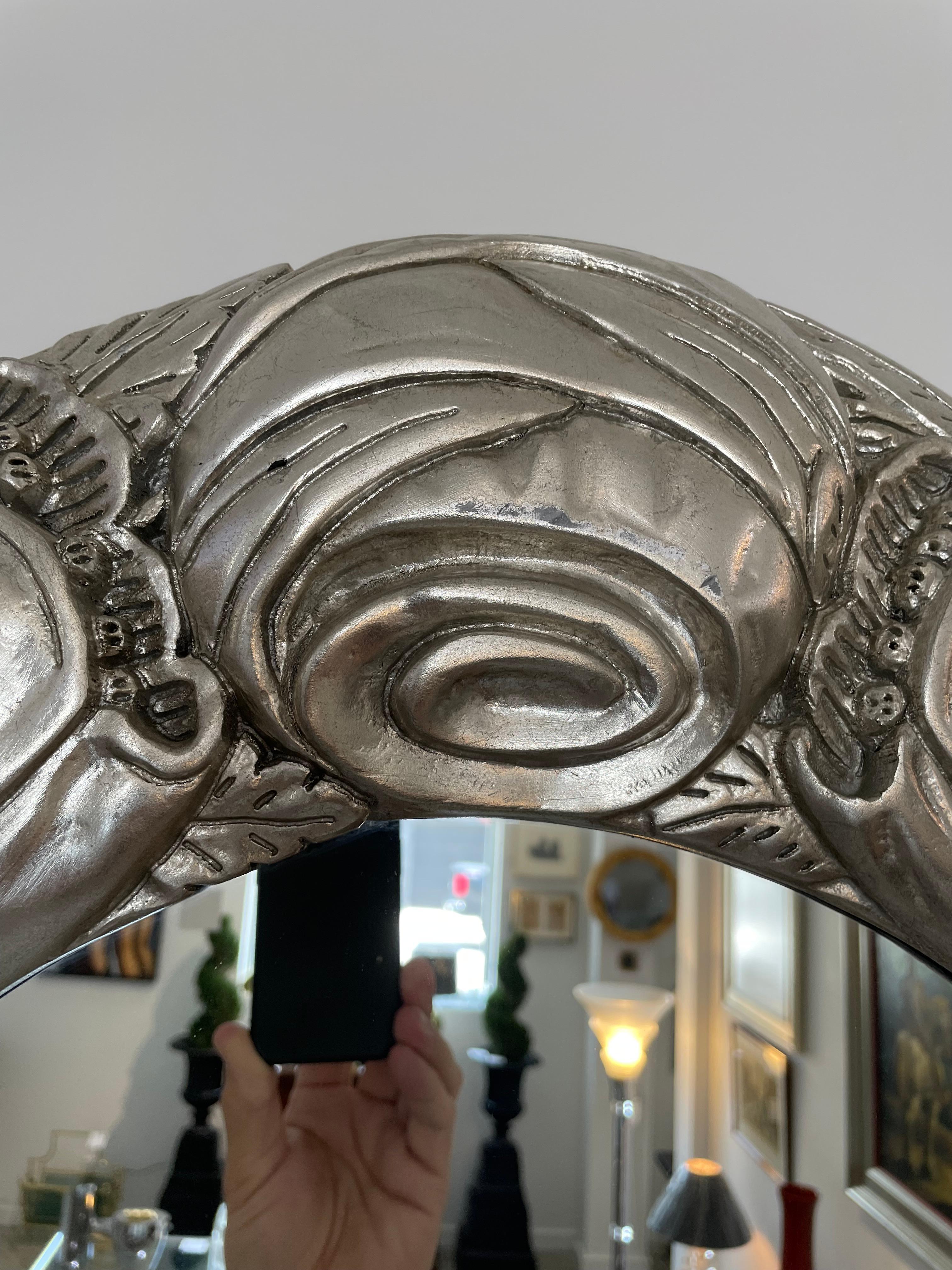 Art Deco Oval Mirror In Good Condition In West Palm Beach, FL