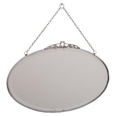 Art Deco Oval shaped Mirror France 1930s