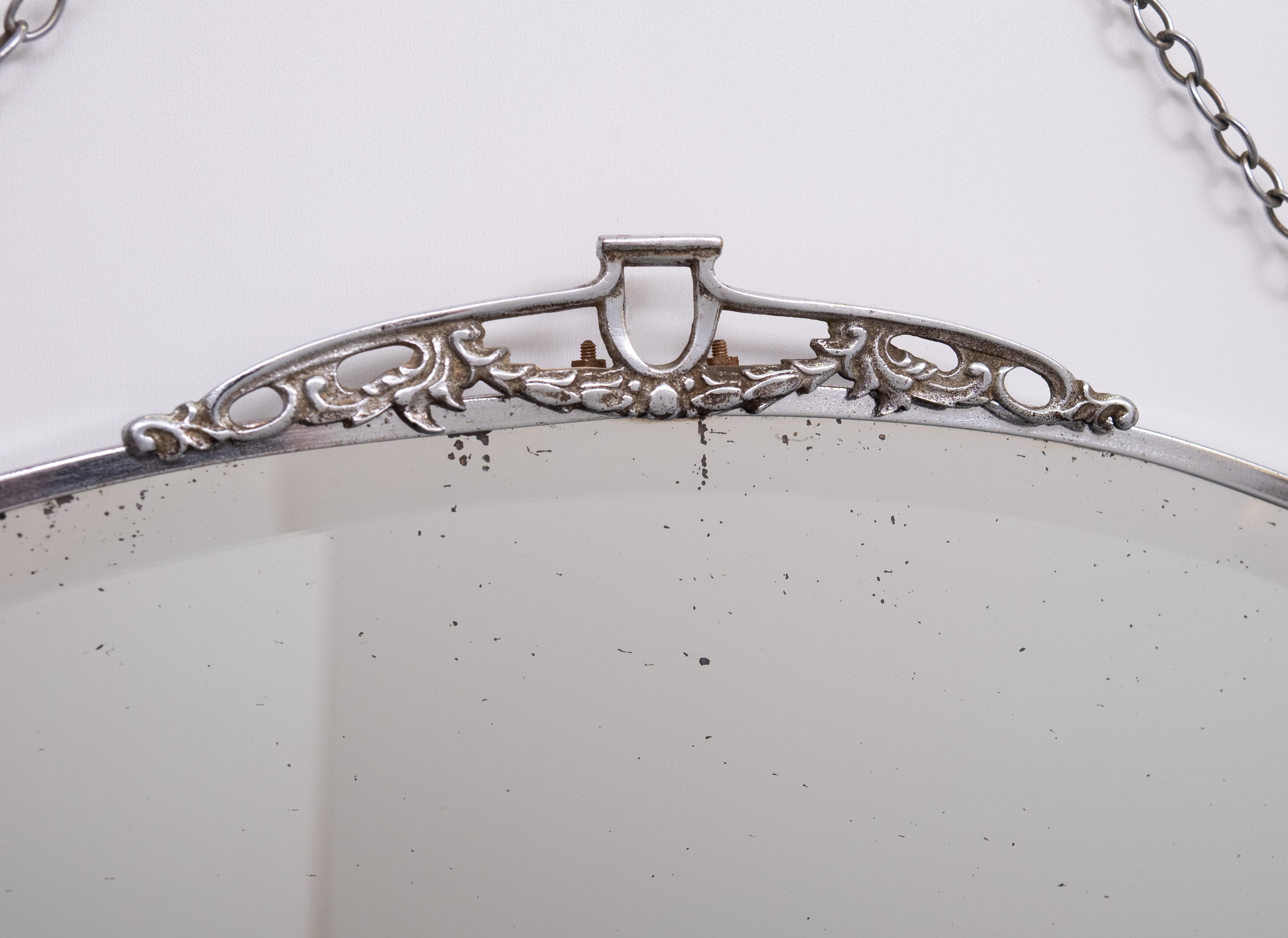 Art déco Art Deco Oval Mirror France 1930s en vente