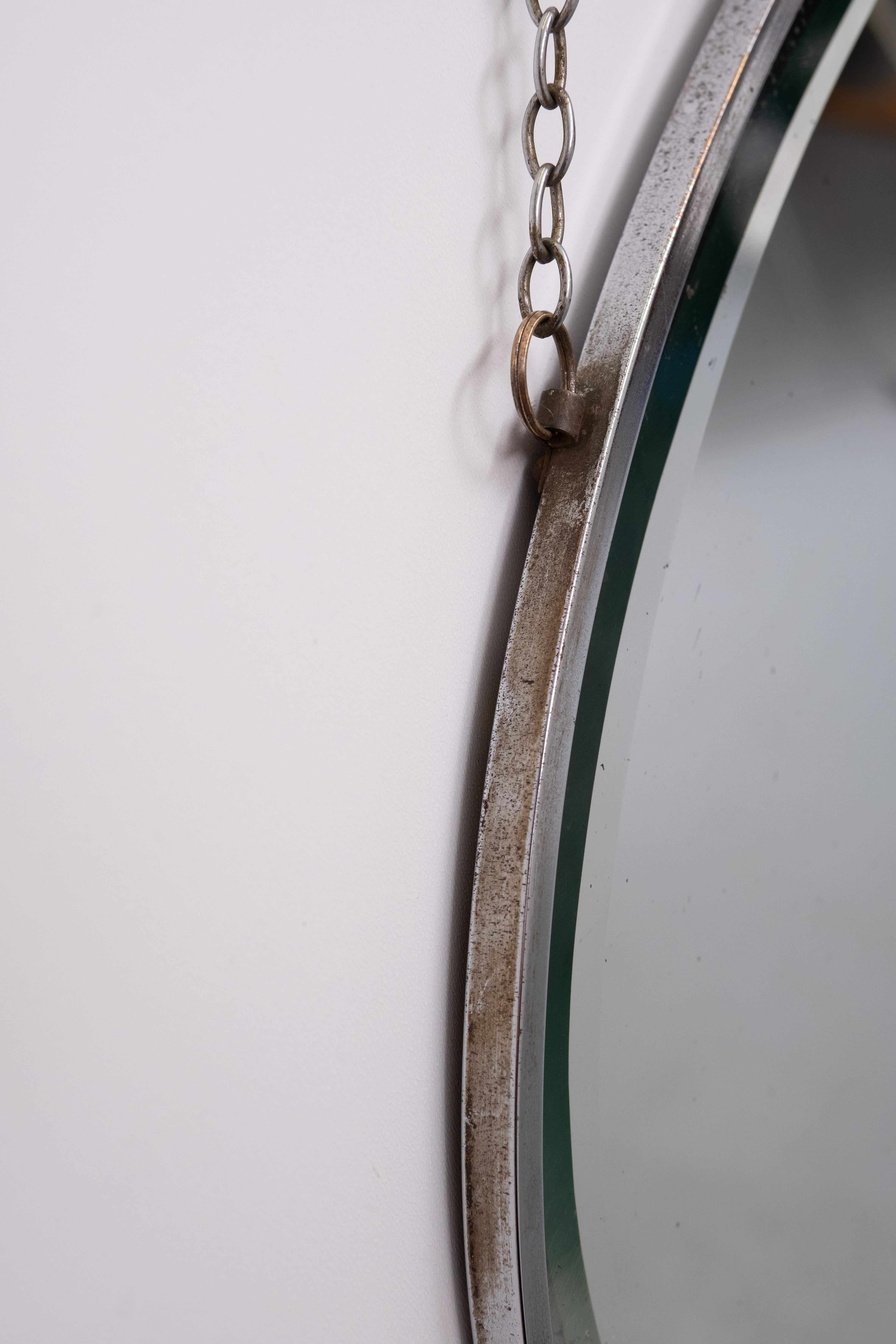 Miroir Art Deco Oval Mirror France 1930s en vente