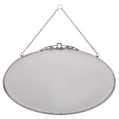 Art Deco Oval shaped Mirror France 1930s