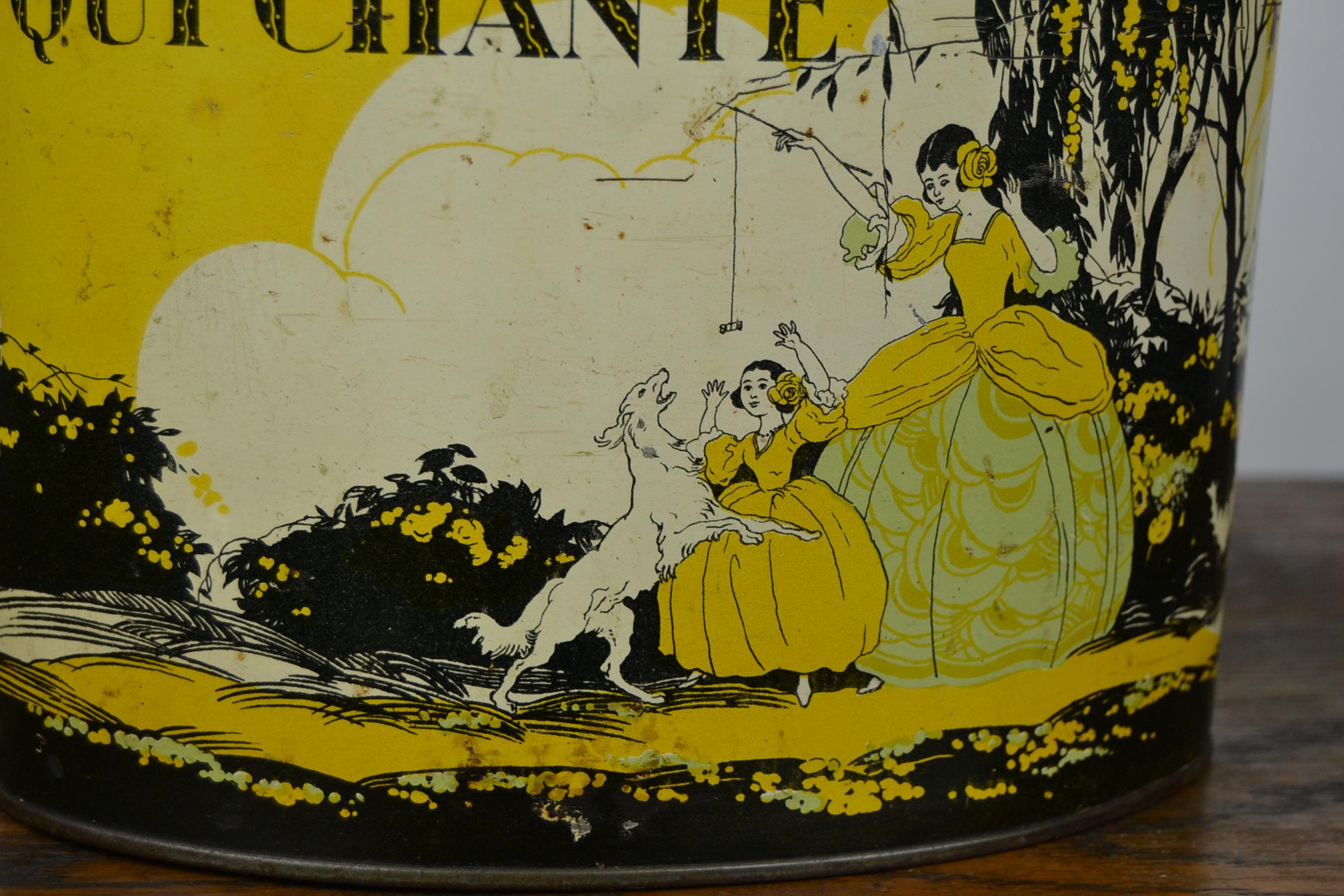 Art Deco Oval Tin for French Confectionery, 1920s 8