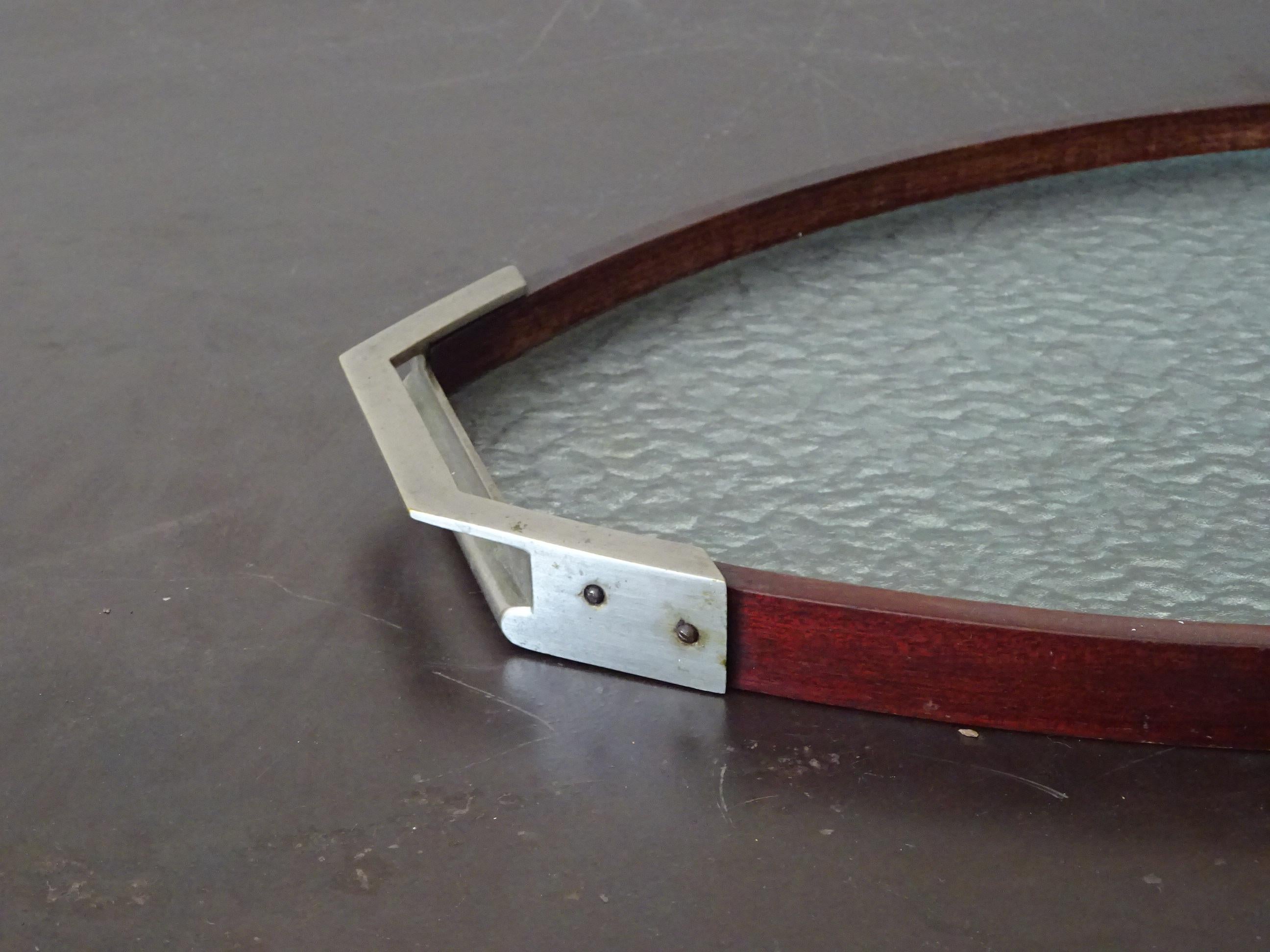 French Art Déco oval tray. For Sale
