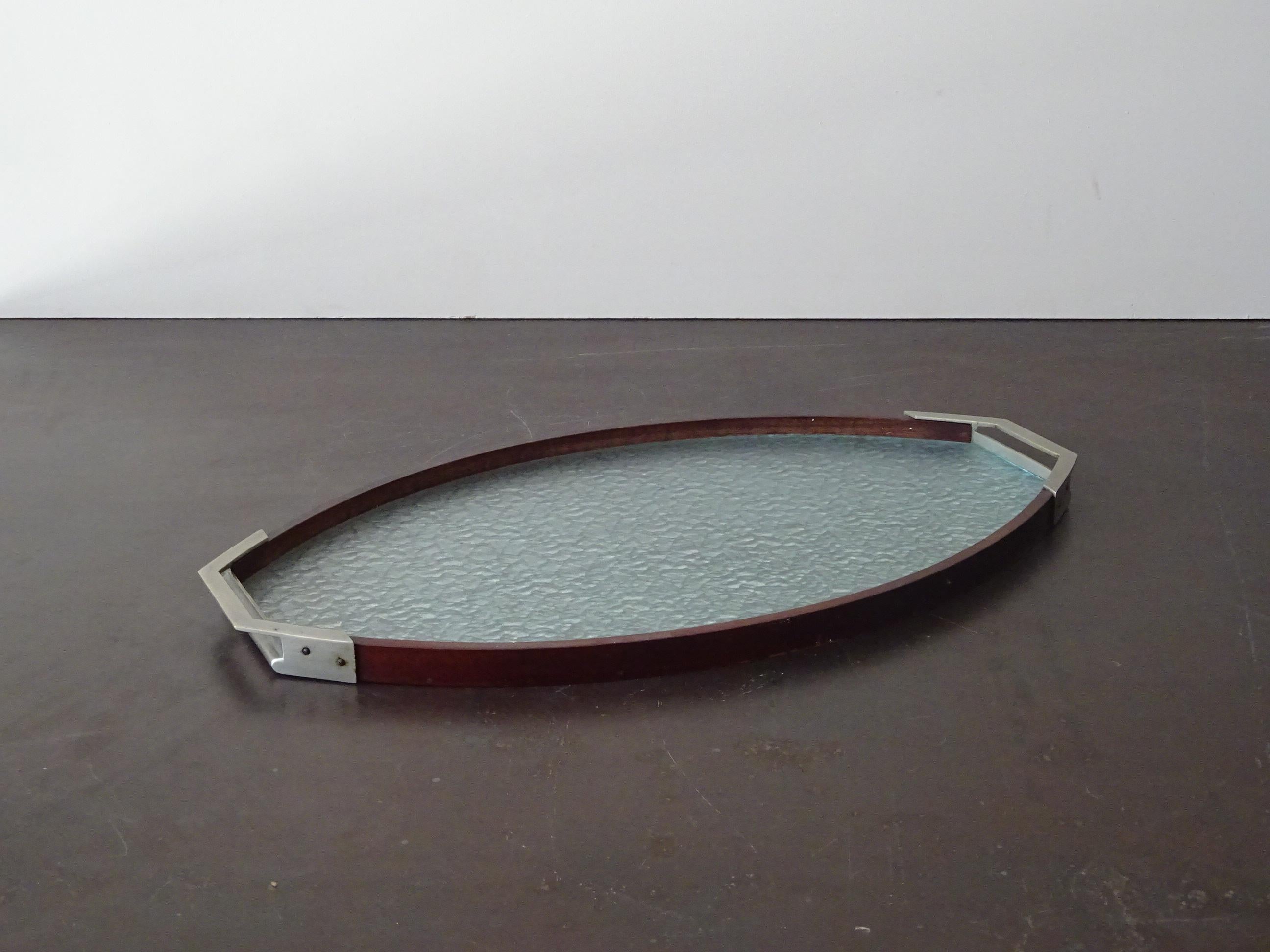 Art Déco oval tray. In Good Condition For Sale In Barcelona, ES