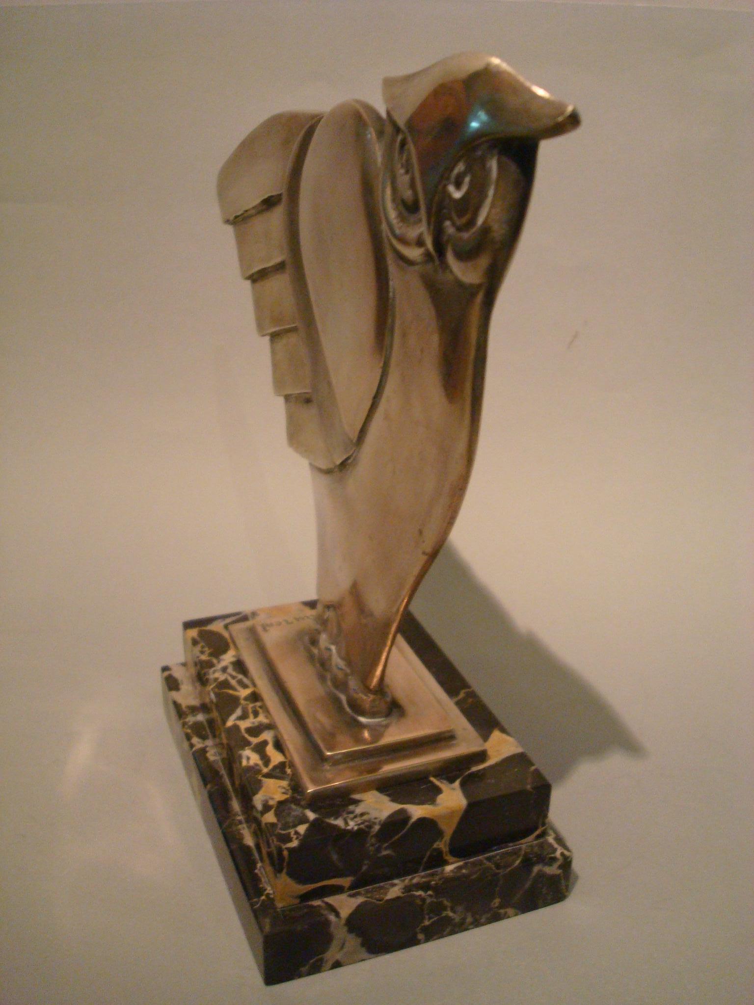 art deco owl sculpture