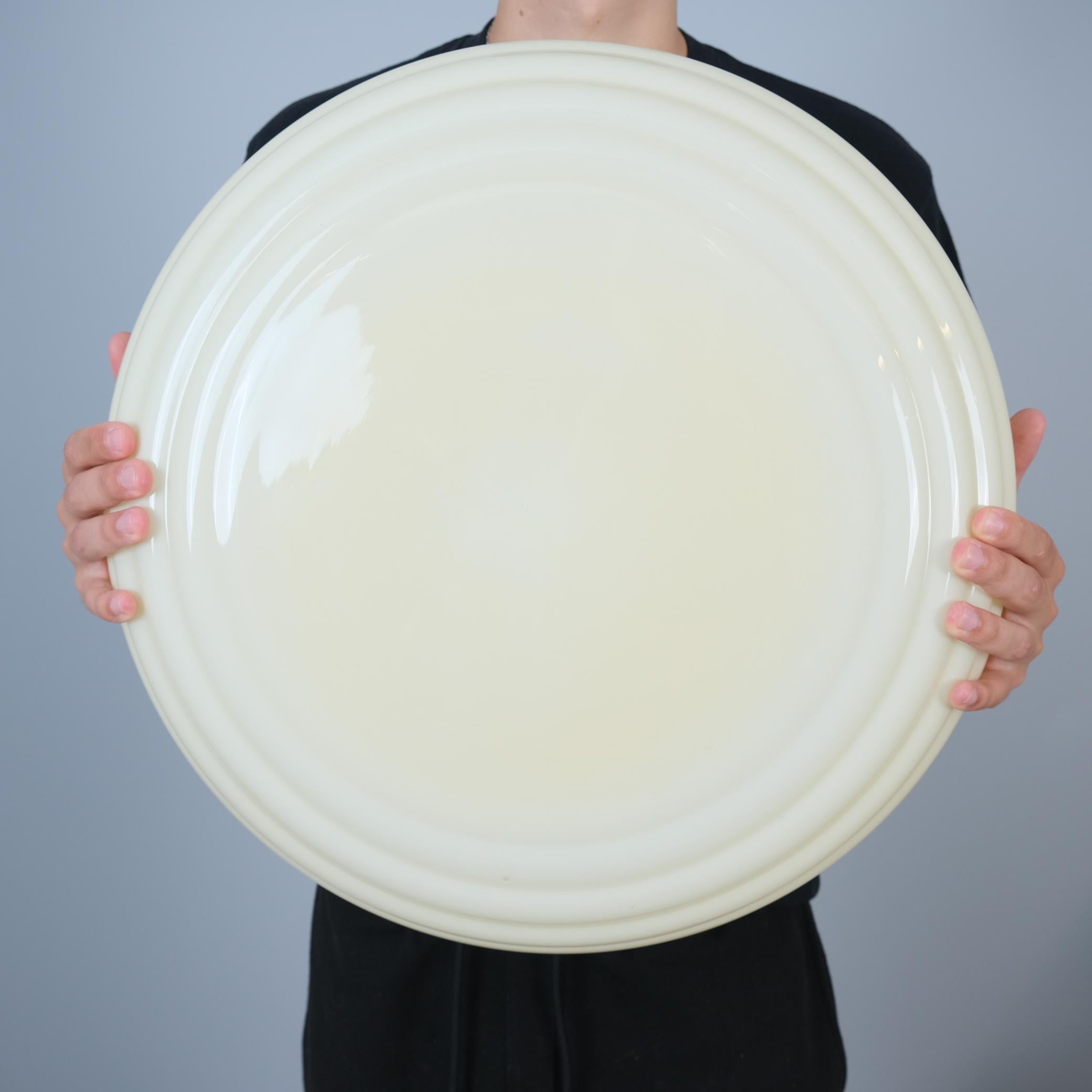 Art Deco Paavo Tynell Maßgeschneiderte Einbaubeleuchtung Modell 1621, Beigefarbenes Glas, Taito 1930er Jahre im Angebot 4