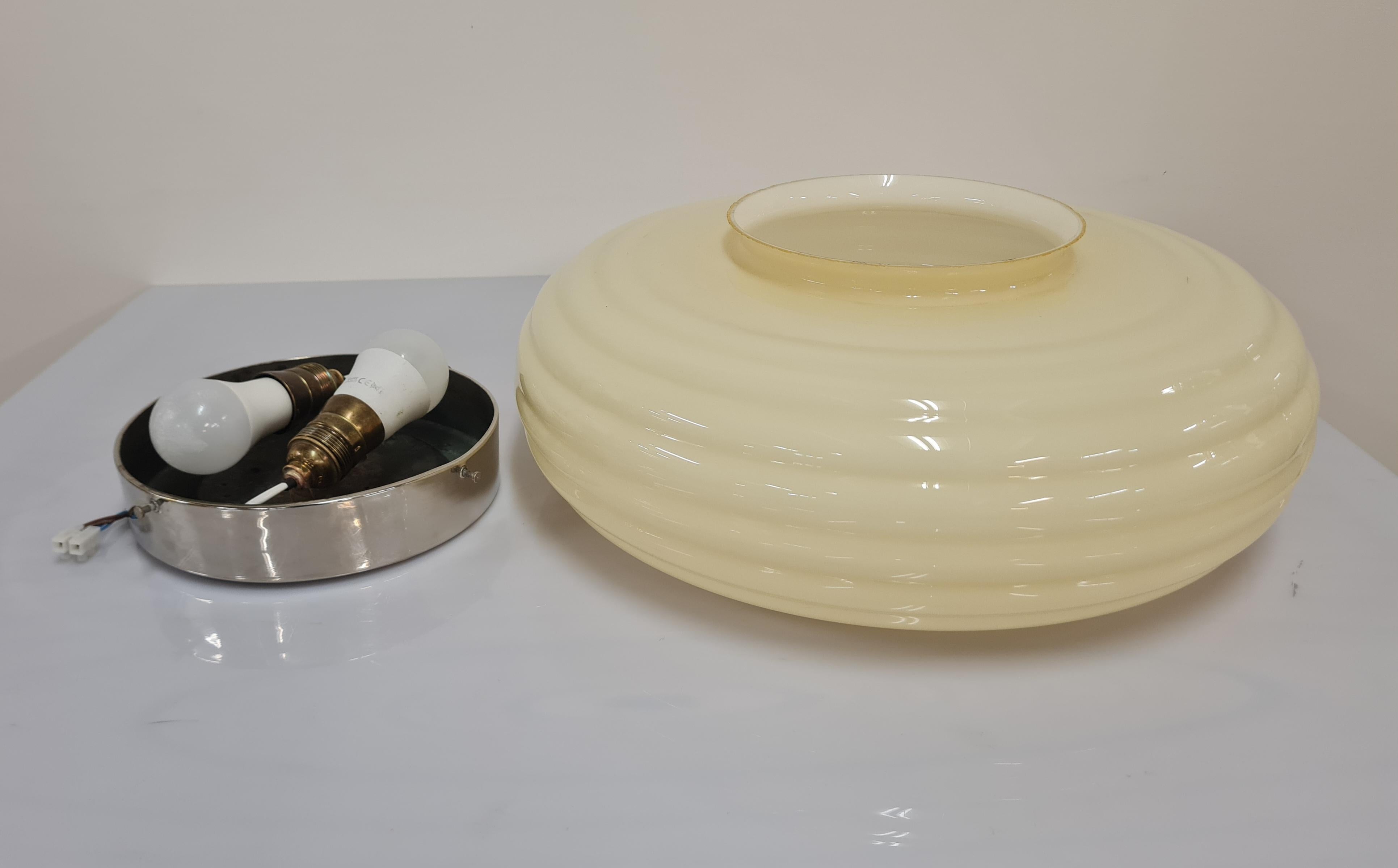 Art Deco Paavo Tynell Modello 1621, Vetro Beige, Taito 1930 in vendita 6