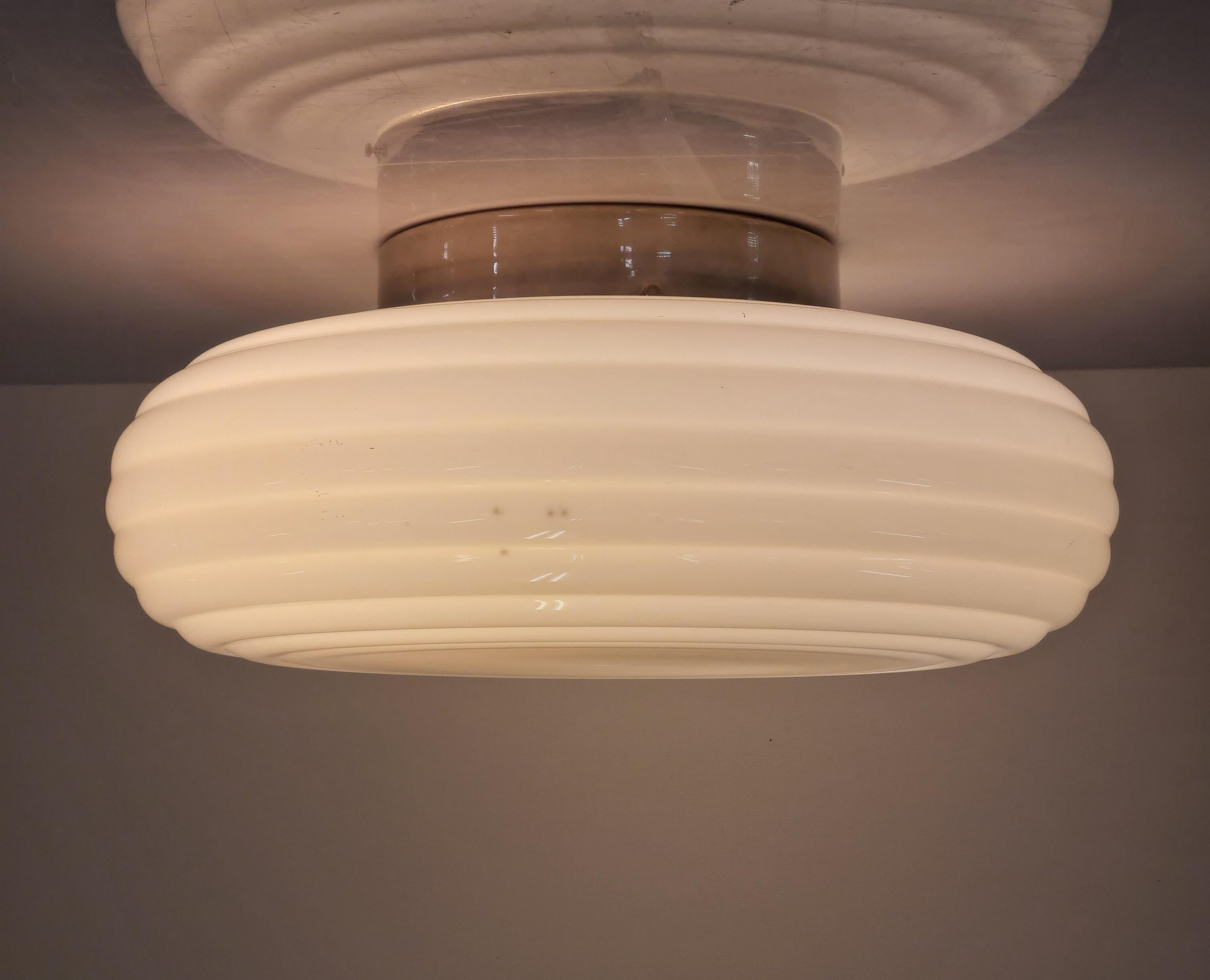 Art Deco Paavo Tynell Modello 1621, Vetro Beige, Taito 1930 in vendita 8