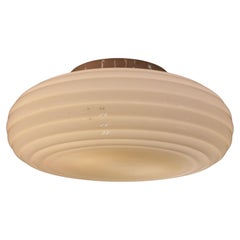 Art Deco Paavo Tynell Maßgeschneiderte Einbaubeleuchtung Modell 1621, Beigefarbenes Glas, Taito 1930er Jahre