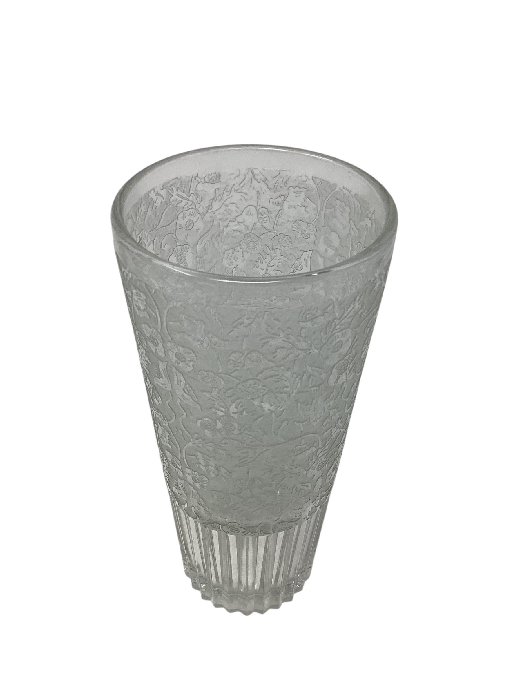 Art Deco Paden Frühjahr Orchard geätztes Cocktail-Set (amerikanisch) im Angebot