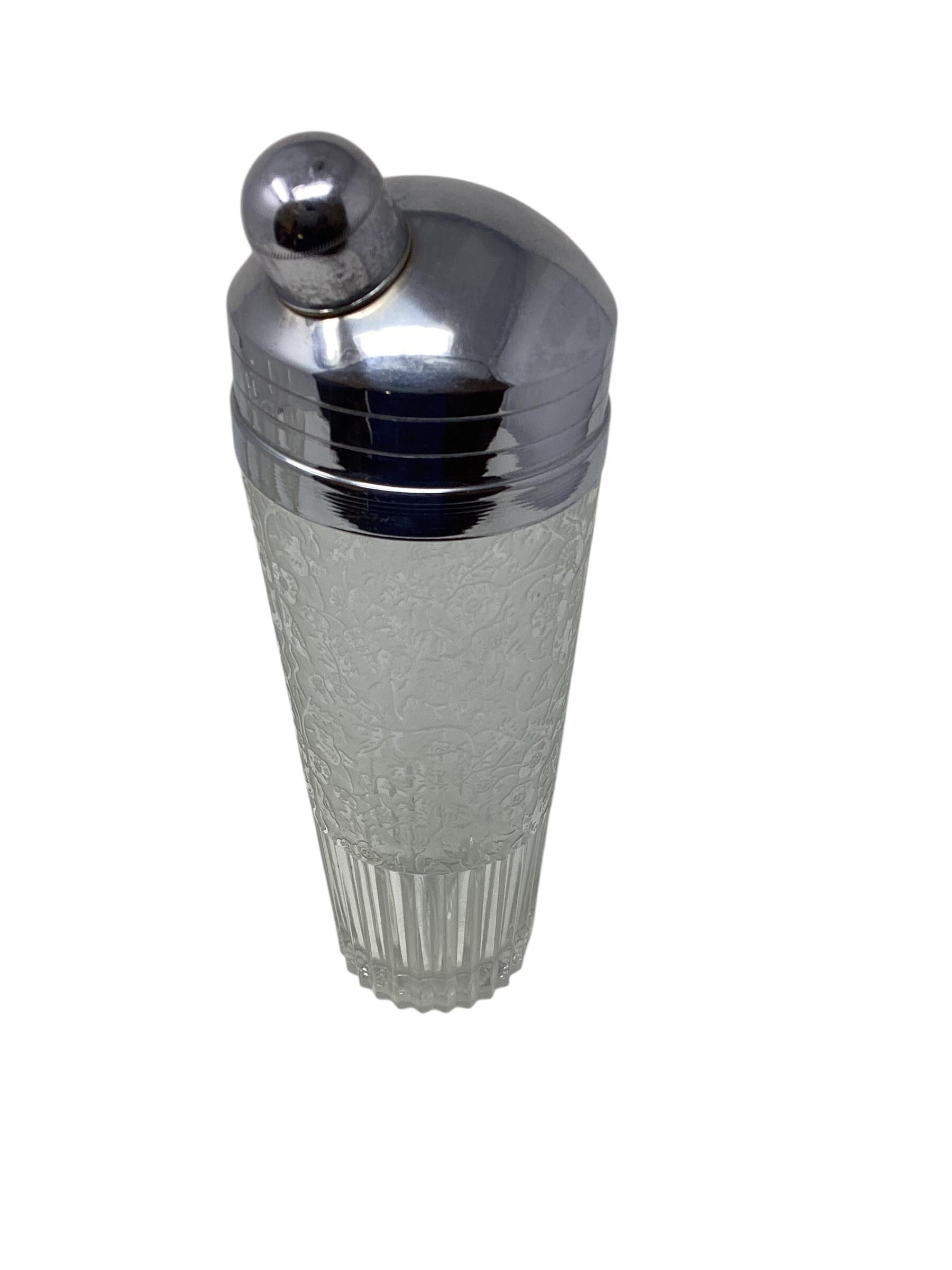 Art Deco Paden Frühjahr Orchard geätztes Cocktail-Set im Angebot 1