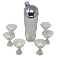 Set da cocktail inciso Art Deco Paden Spring Orchard