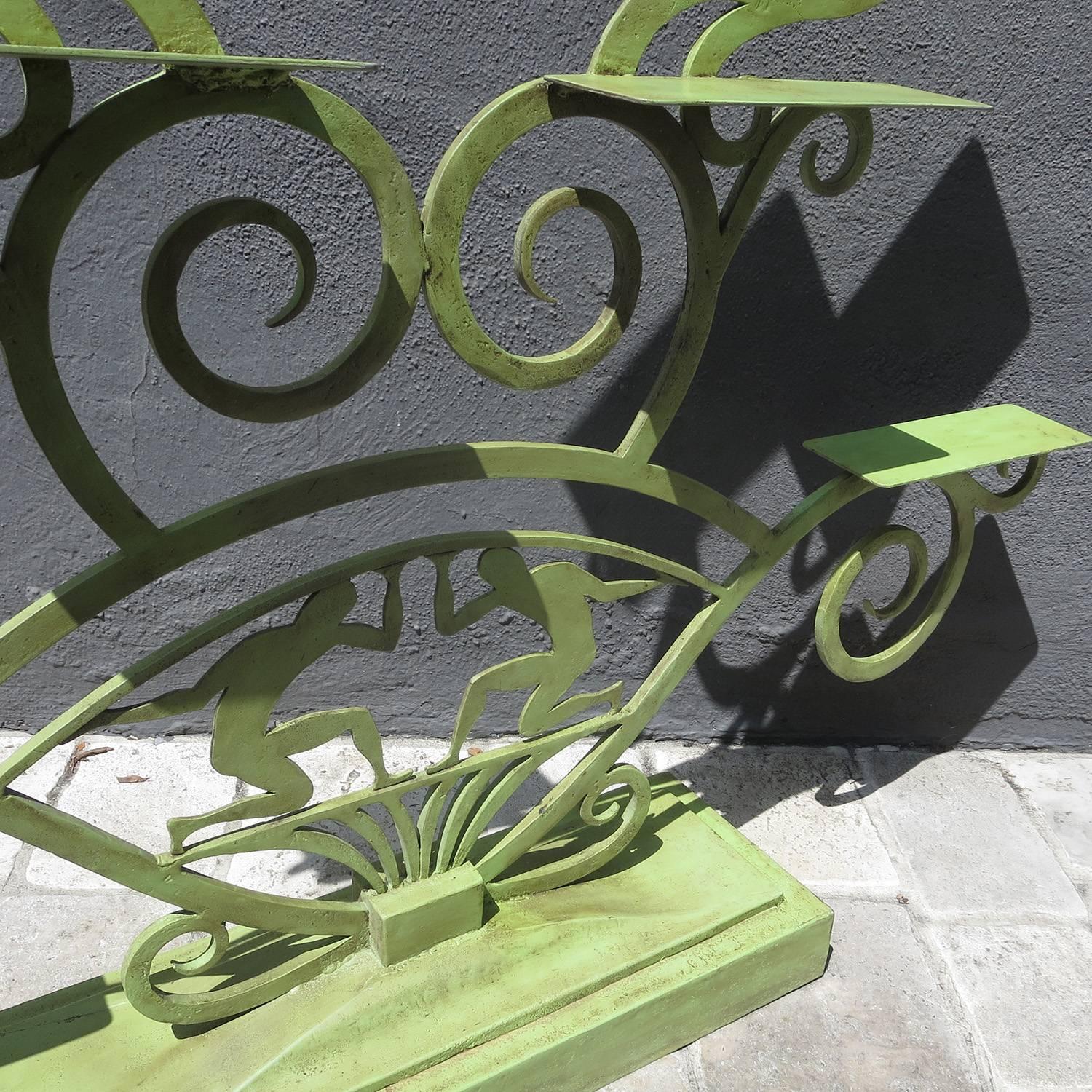 Mid-20th Century Art Deco Painted Iron Display Unit
