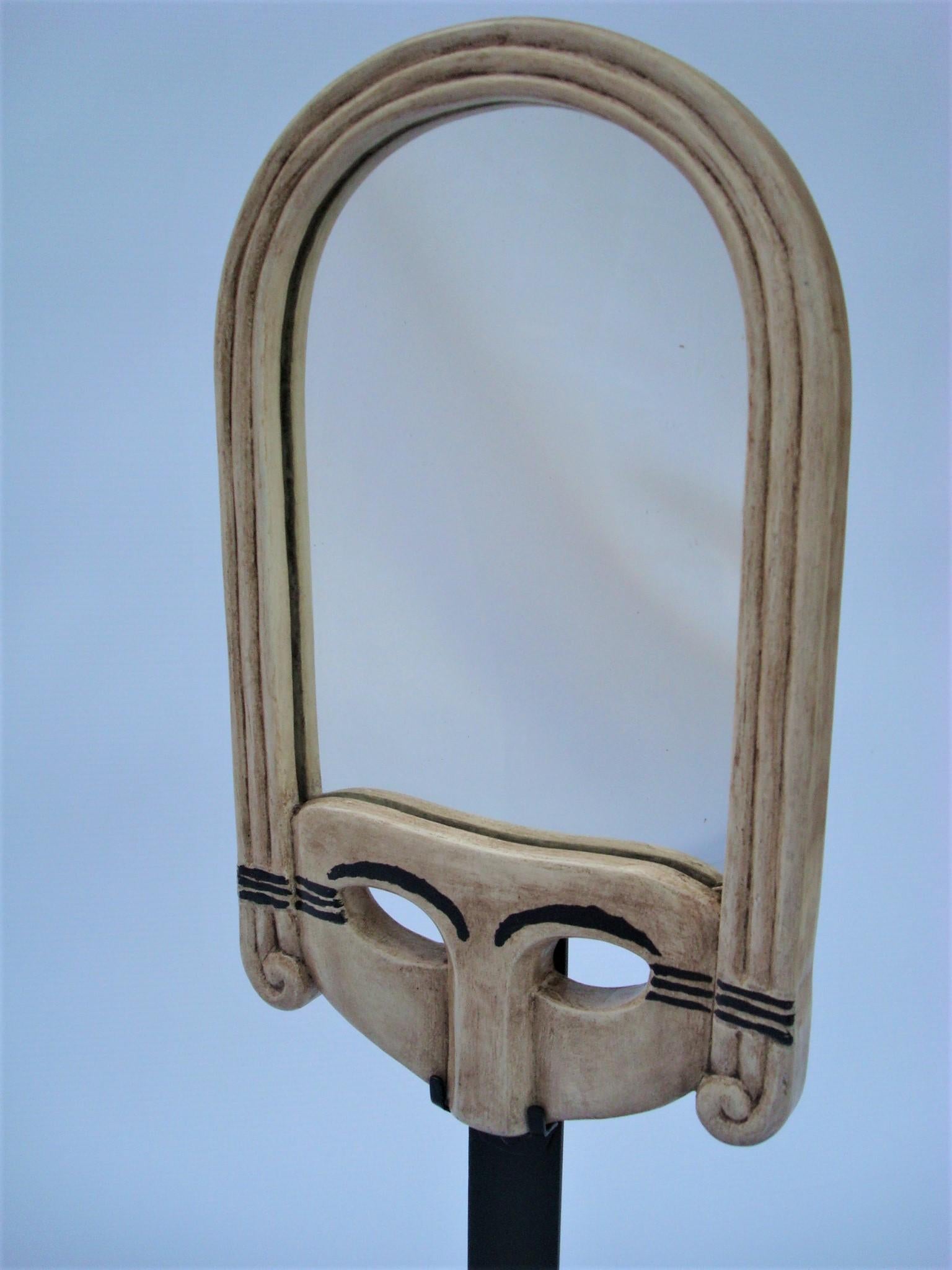 20th Century Art Deco Painted Wood Mirror by Albert Binquet, ca 1921 For Sale