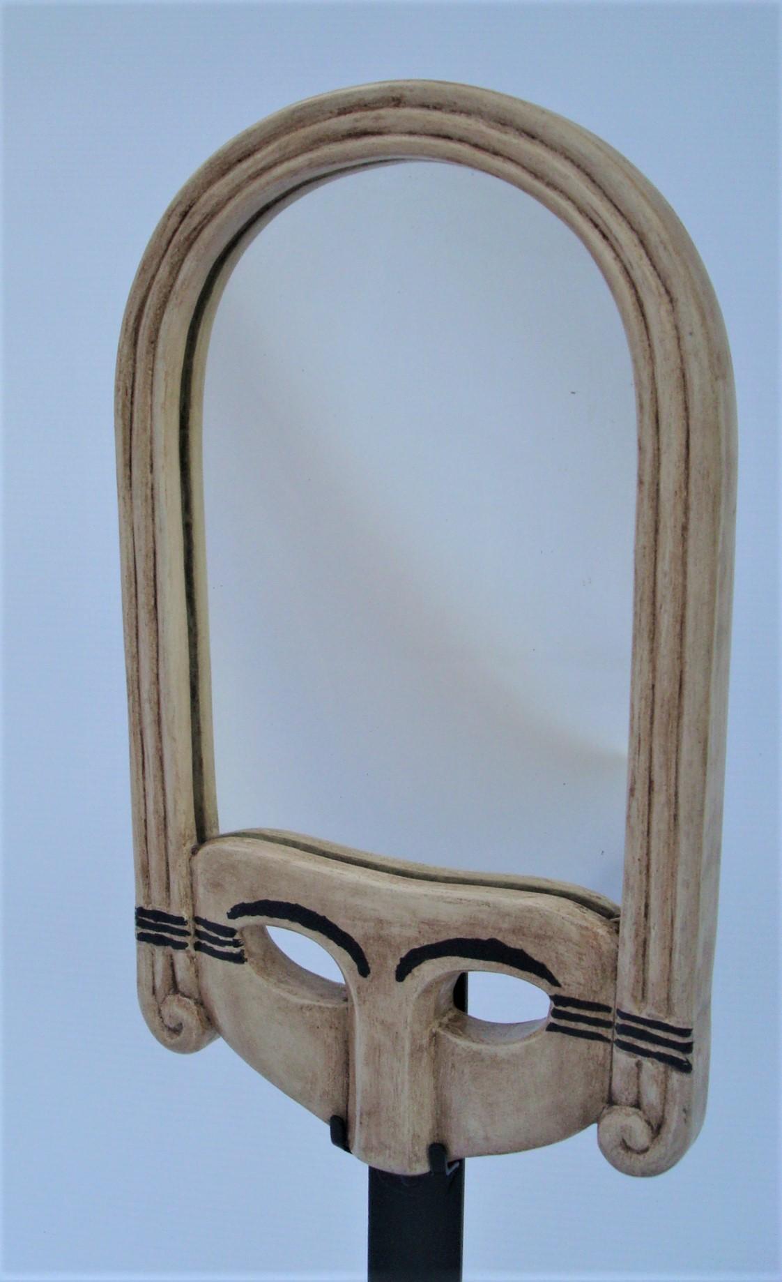 Art Deco Painted Wood Mirror by Albert Binquet, ca 1921 For Sale 1