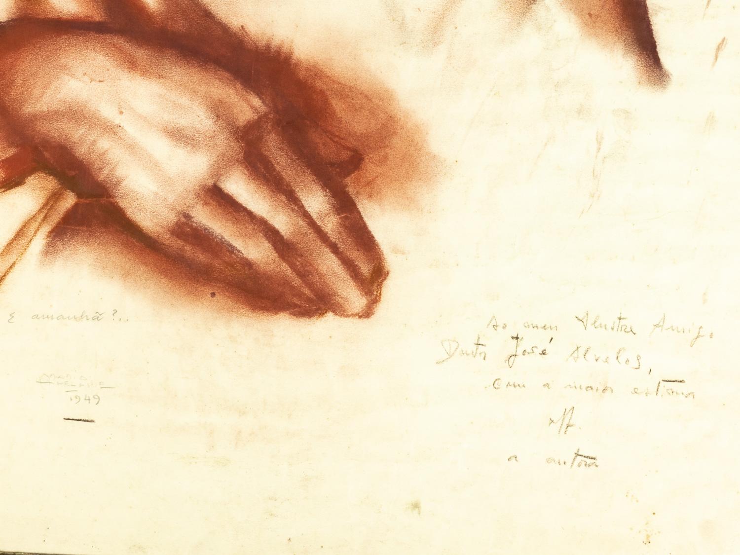 Pintura Art Decó De Adelaide Lima Cruz, 1944, Arte Feminista en Bueno estado para la venta en Lisbon, PT