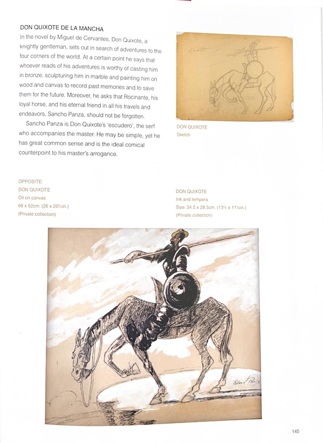 Art déco-Gemälde „Don Quixote de la Mancha“ von Roland Paris, Art déco im Angebot 1