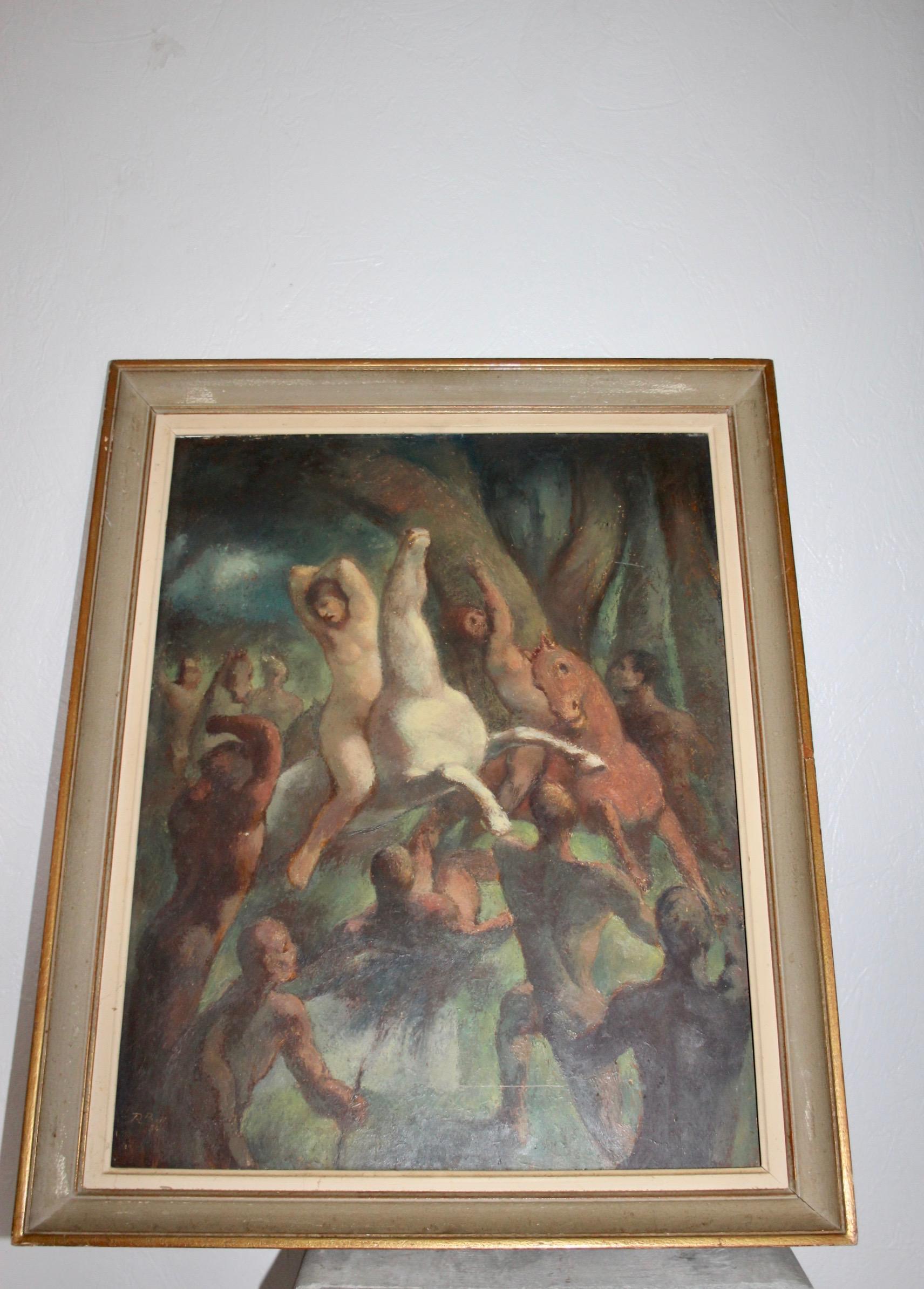 Mid-20th Century Art Deco painting