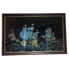 pintura art decó sobre cristal