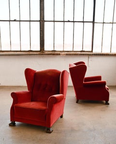 Art Deco Pair Dänischer Lounge- oder Clubsessel, 1940er Jahre