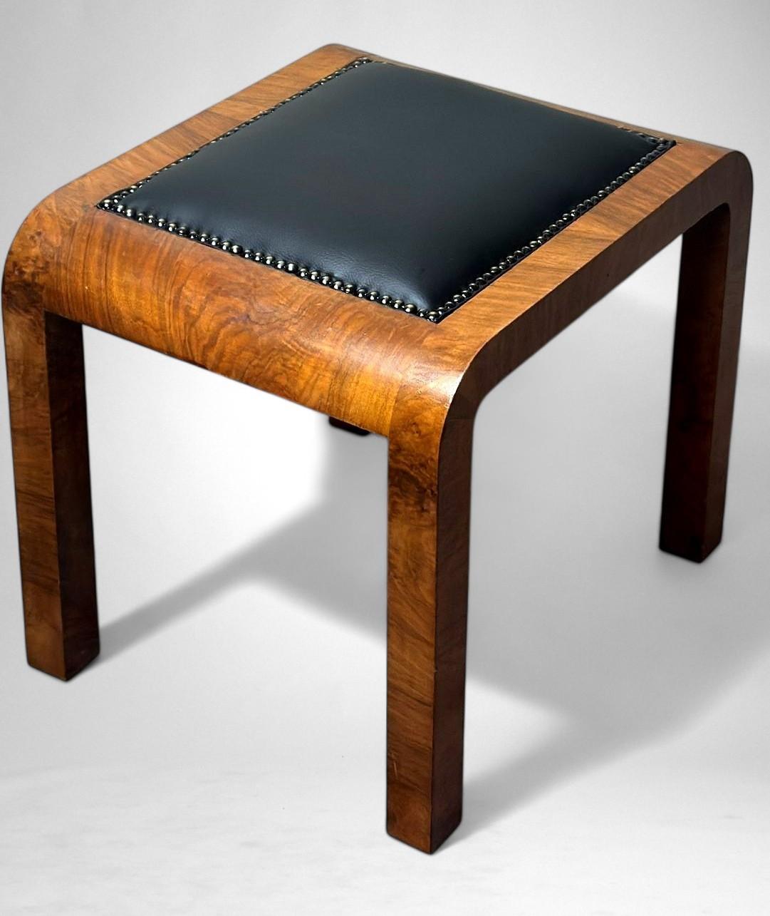 Art Deco Pair Of Austrian Stools For Sale 6