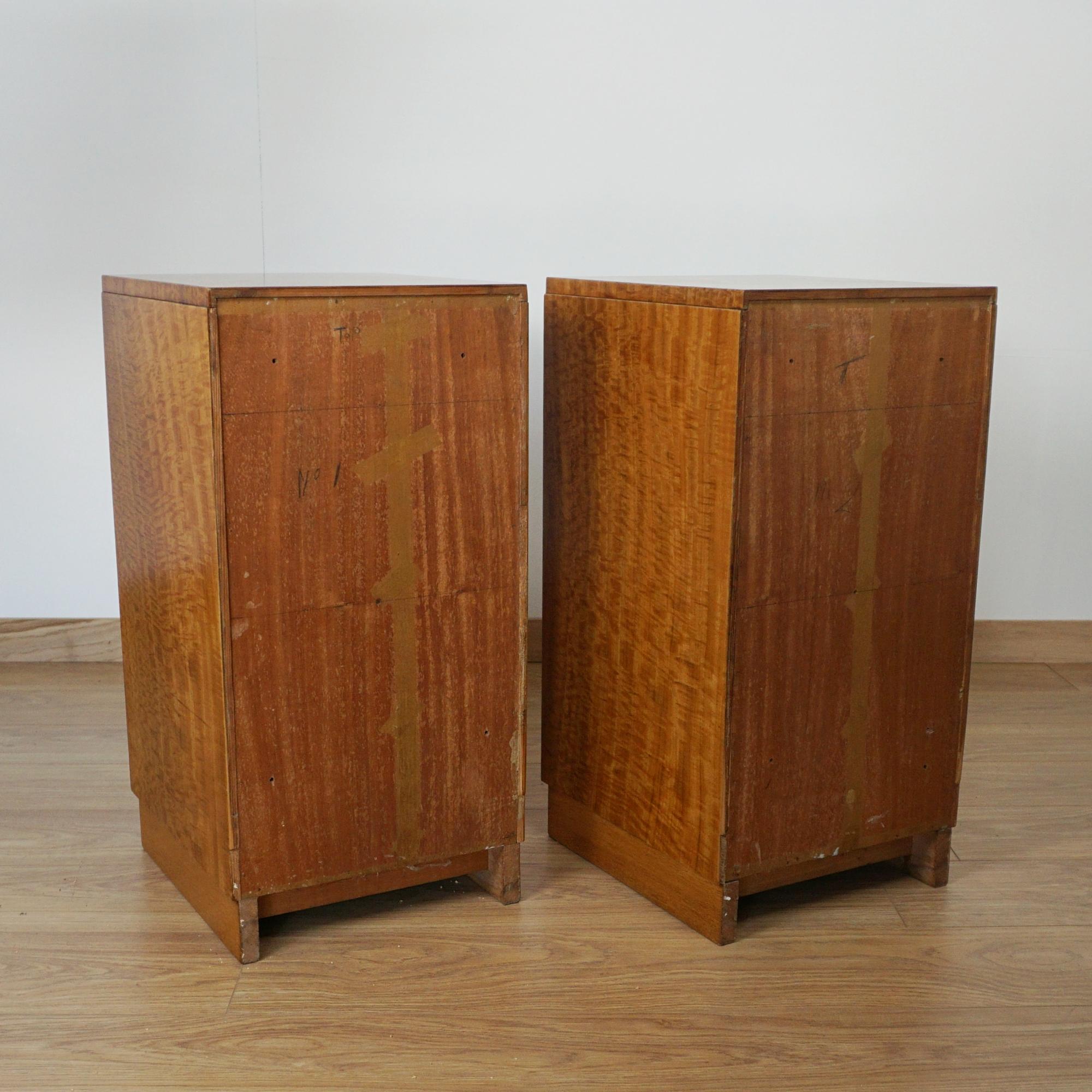 Art Deco Pair of Bedside Cabinets 4
