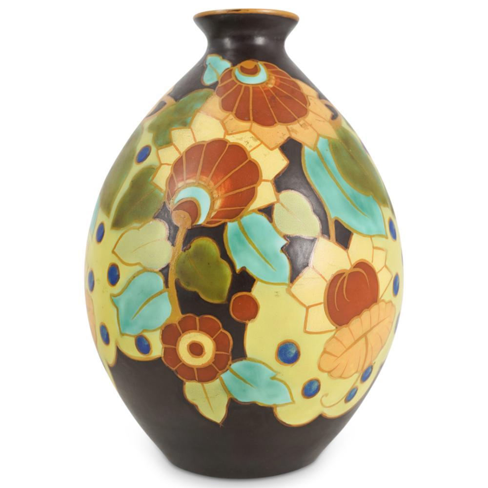 Art Deco Paar BOCH FRÈRES Keramis Vase.Belgien um 1925.markiert.1845 (Art déco) im Angebot