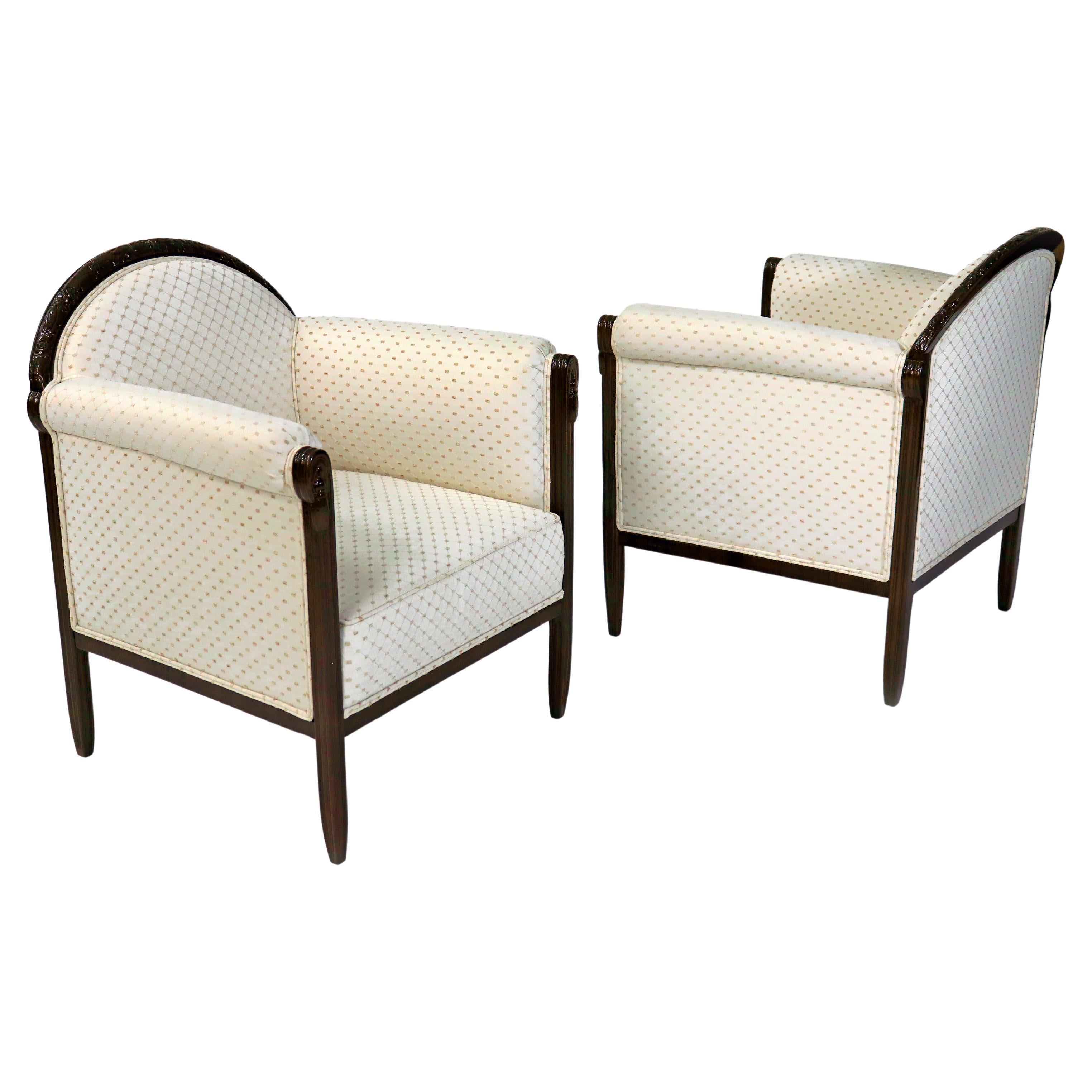 Pareja de sillas Art Déco de Paul Follot