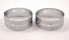 Art Deco Pair of  Chrome Plated Engine Turned Buckle Design Bangle Bracelets