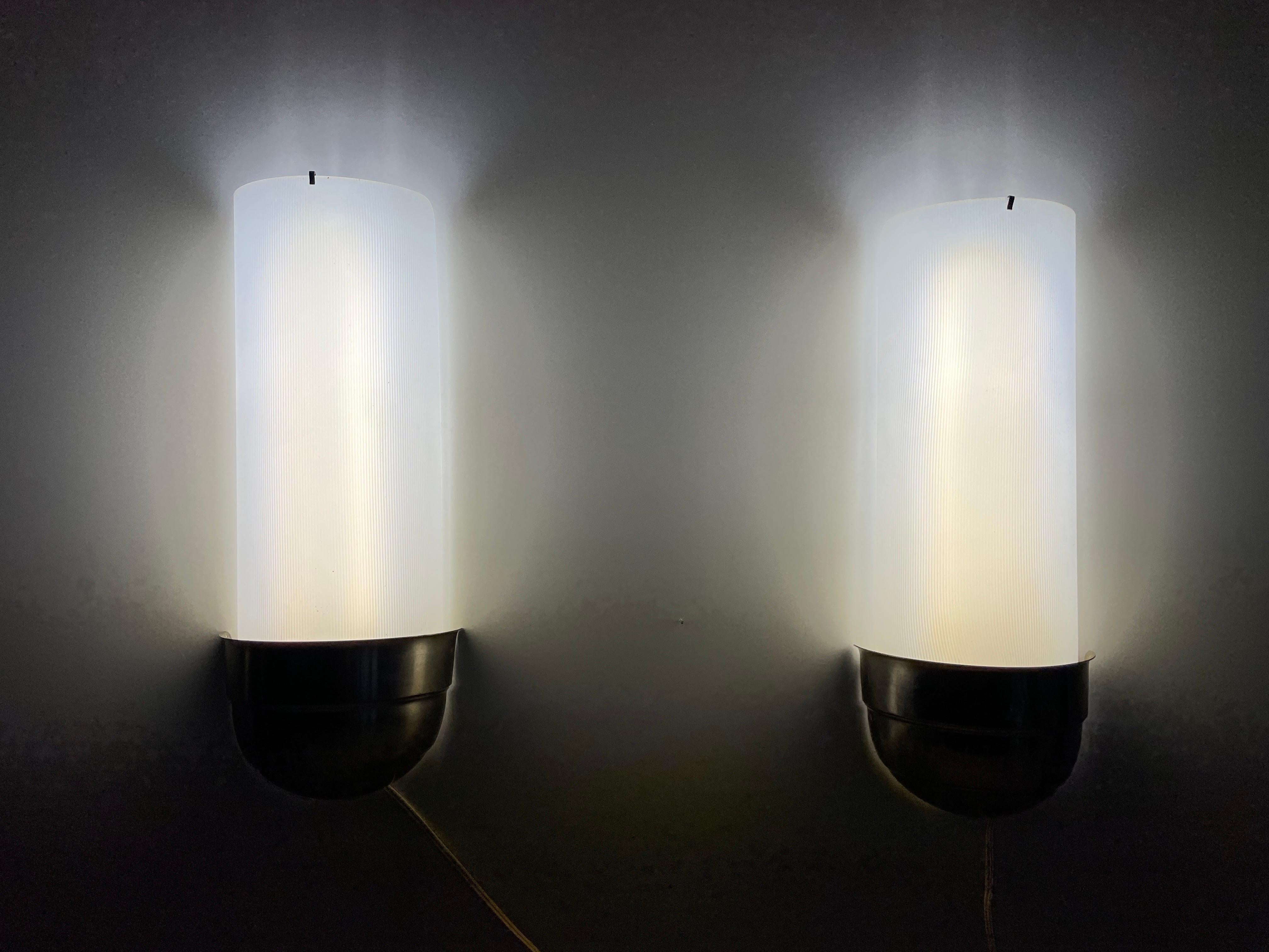 Art Deco Pair of Cinema Sconces, 1940s, Germany For Sale 6